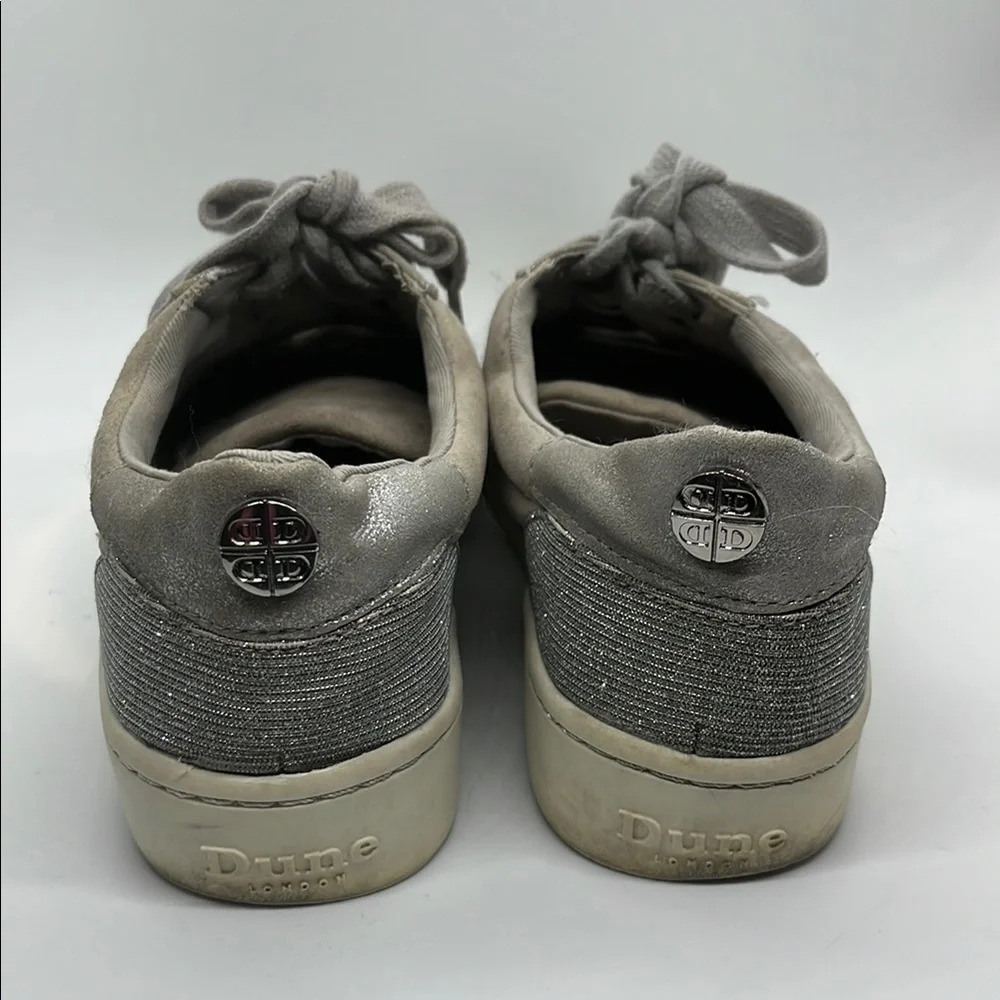 Dune London Gray Sneakers Suede Low-Top - Picture 3 of 13